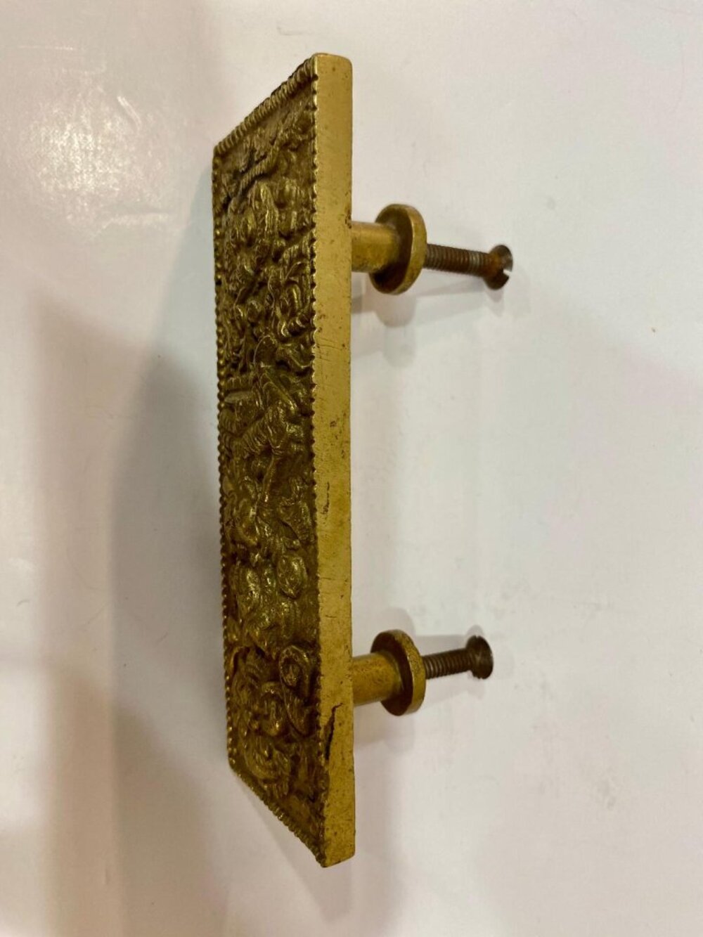 Tibetan Nepalese Buddha Brass Metal Door Pull Vintage - Picture 3 of 5